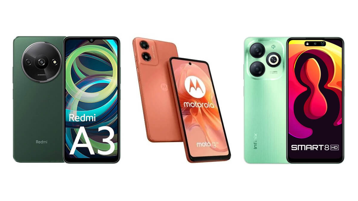 Redmi A3 vs Infinix Smart 8 vs Moto G04